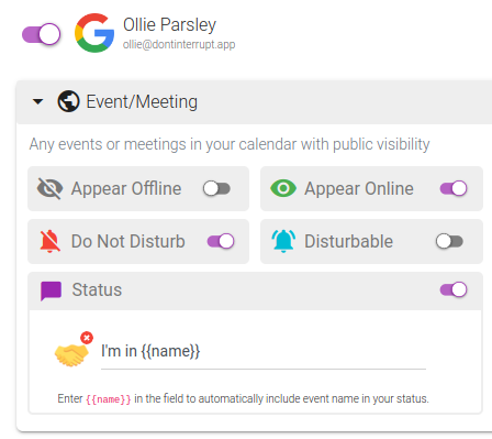 Add a calendar to your account using one of the buttons at the bottom