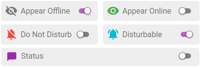 Appear offline, but disturbable to still receive notifications and do not set a status (or remove one that is already set)